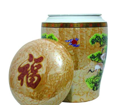 【廠家高檔陶瓷菊紅檢骨罐】價格_廠家_圖片 -